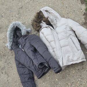 Calvin Klein & BKE Stylish Puffer Jackets with Faux Fur Hoods